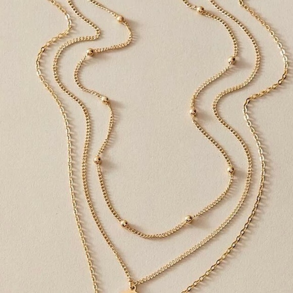 *New 3 pcs Bar & Disc Charm Necklace - Picture 4 of 5